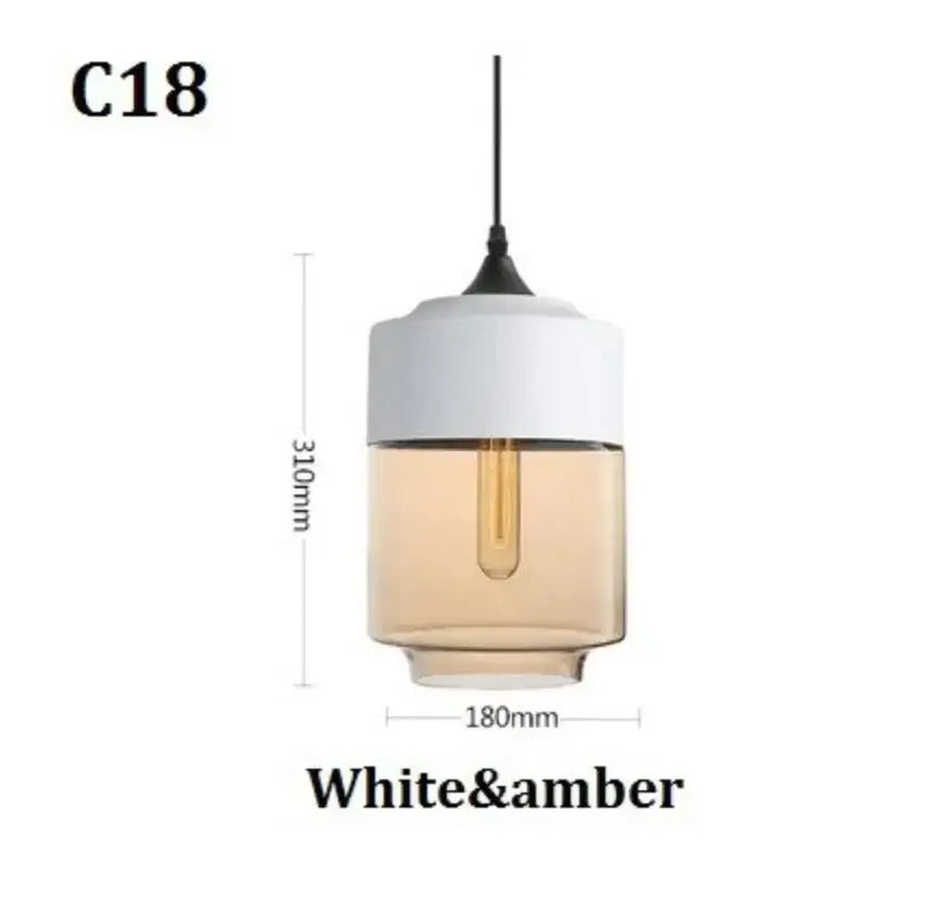 Modern black glass pendant light set of 3 for dining room