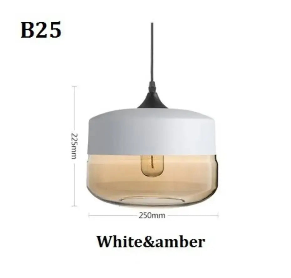 Modern black glass pendant light set of 3 for dining room