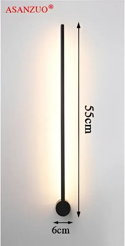 Modern black & gold aluminum wall sconce for bedroom lighting