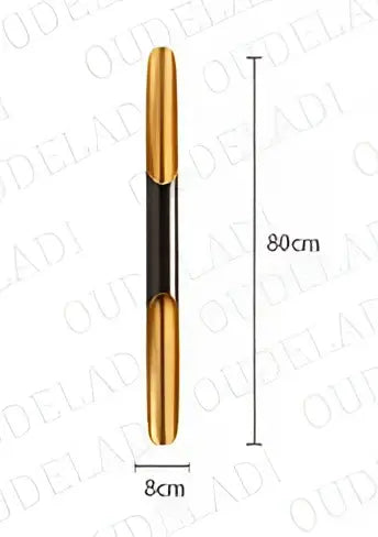 Modern minimalist black & gold aluminum tube wall sconce bedroom light