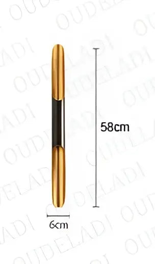 Modern minimalist black & gold aluminum tube wall sconce bedroom light