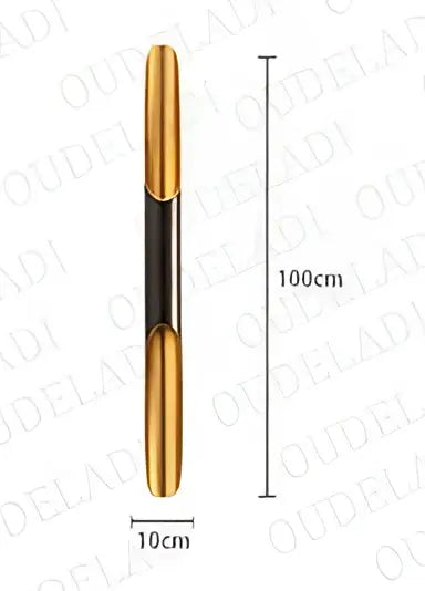 Modern minimalist black & gold aluminum tube wall sconce bedroom light
