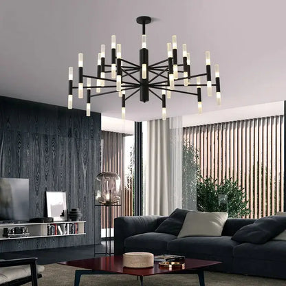 Modern gold art decor chandelier – living room glass candle light