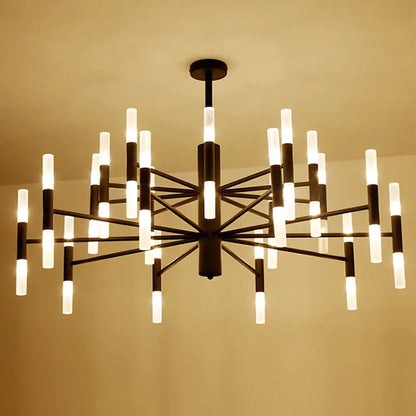 Modern gold art decor chandelier – living room glass candle light