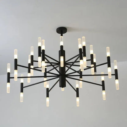Modern gold art decor chandelier – living room glass candle light