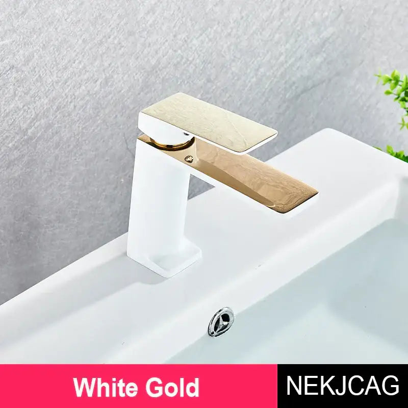 Modern black & gold basin faucet bathroom sink tap