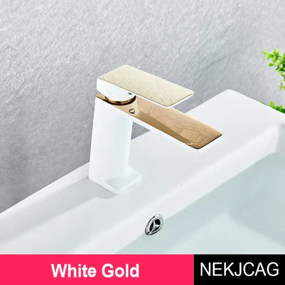 Modern black & gold basin faucet bathroom sink tap