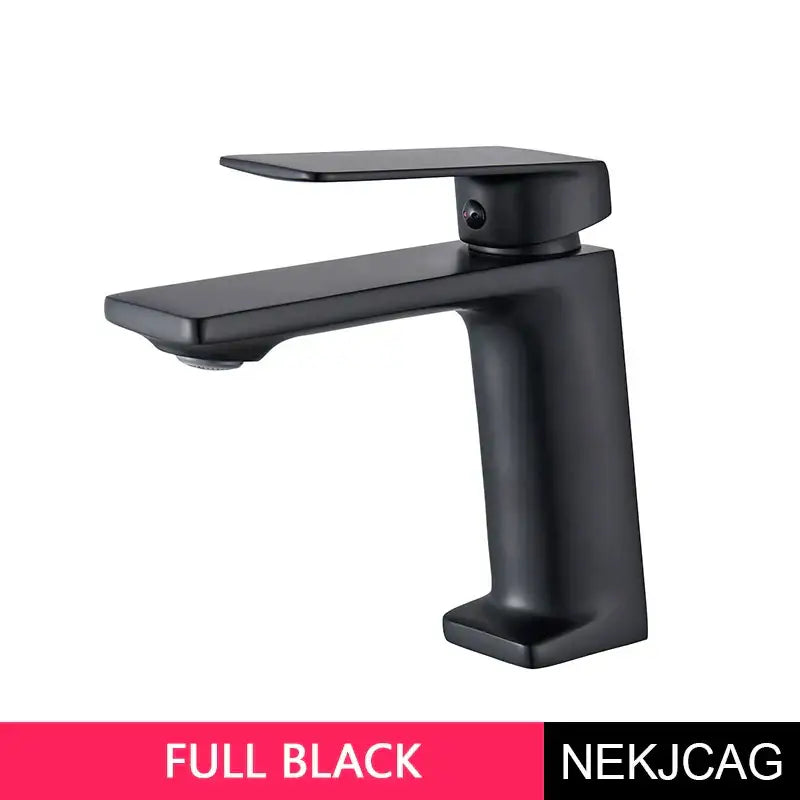 Modern black & gold basin faucet bathroom sink tap