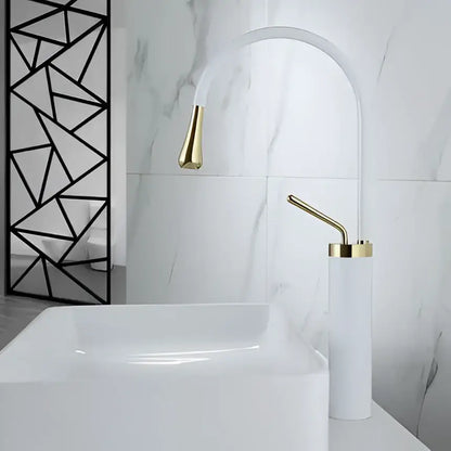Modern black & gold basin faucet kitchen sink water crane