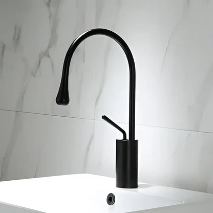 Modern black & gold basin faucet kitchen sink water crane