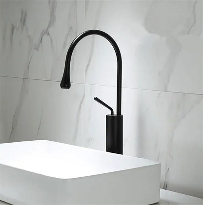 Modern black & gold basin faucet kitchen sink water crane