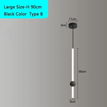 Modern decorbites black gold ceiling pendant for bedroom led light