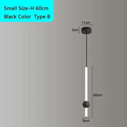 Modern decorbites black gold ceiling pendant for bedroom led light