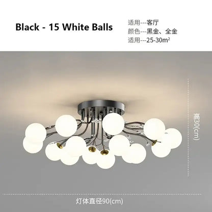 black gold chandelier clear star glass dining room light