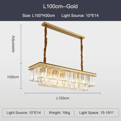 Modern black gold crystal ceiling chandelier for living room