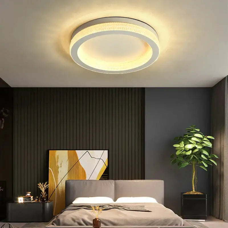 Modern black gold crystal chandelier ceiling light for living room