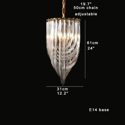 Luxury black gold crystal glass pendant lights for dining room