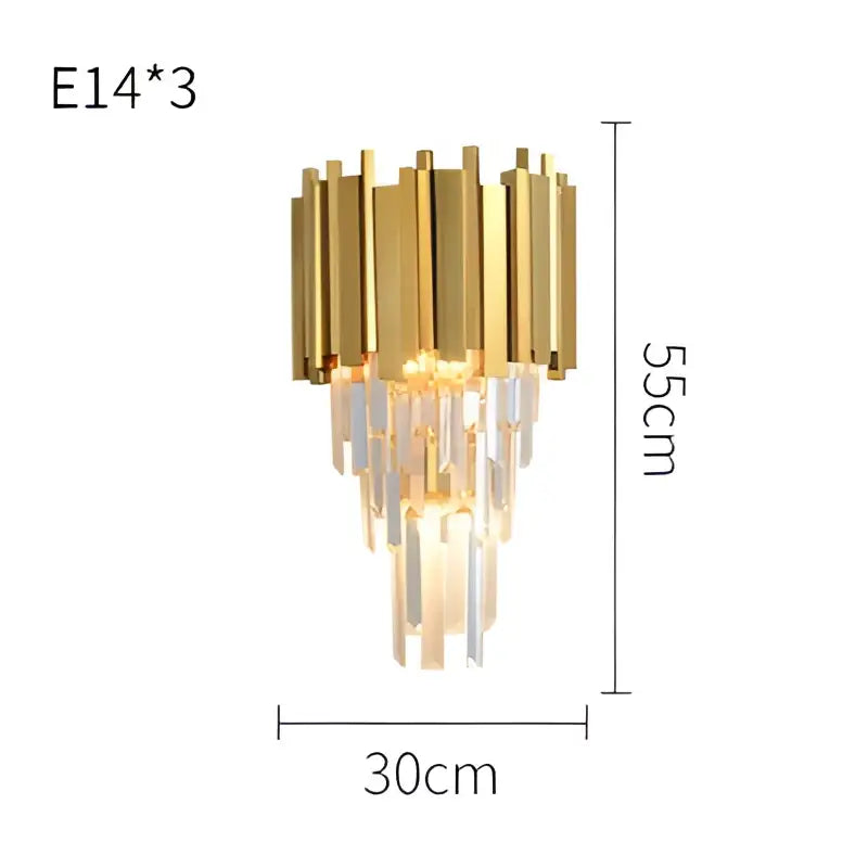 Modern black & gold crystal oval led chandelier dining room light