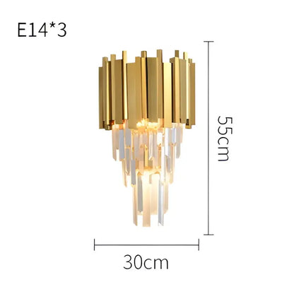 Modern black & gold crystal oval led chandelier dining room light