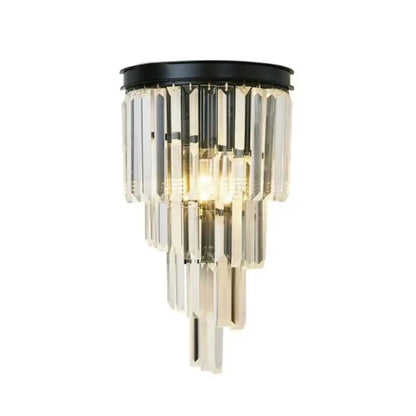 Modern black & gold crystal wall lights for bedroom living room