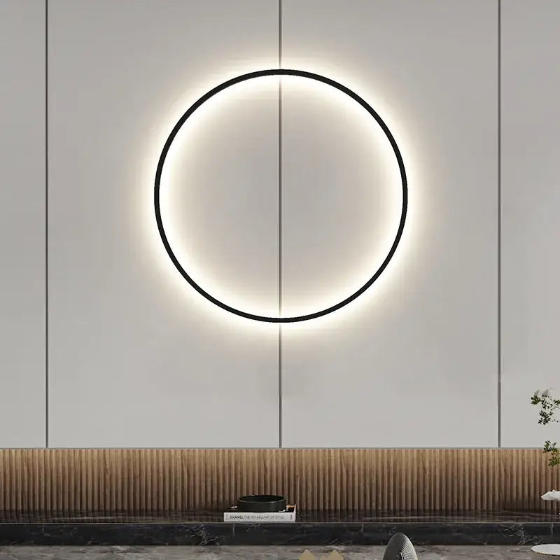 black gold dimmable led wall sconce bedroom light rings