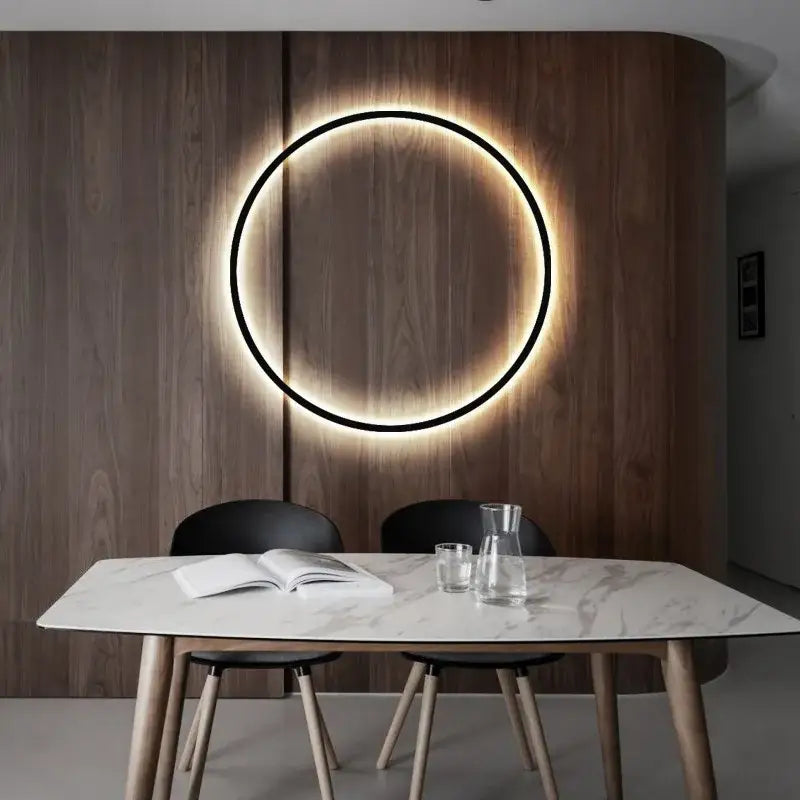 black gold dimmable led wall sconce bedroom light rings
