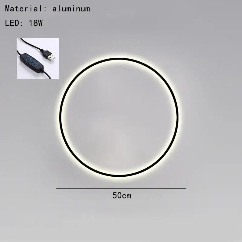 black gold dimmable led wall sconce bedroom light rings