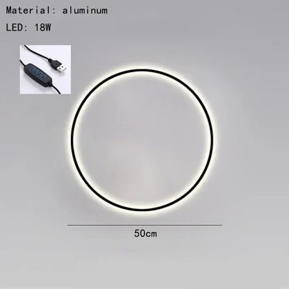 black gold dimmable led wall sconce bedroom light rings
