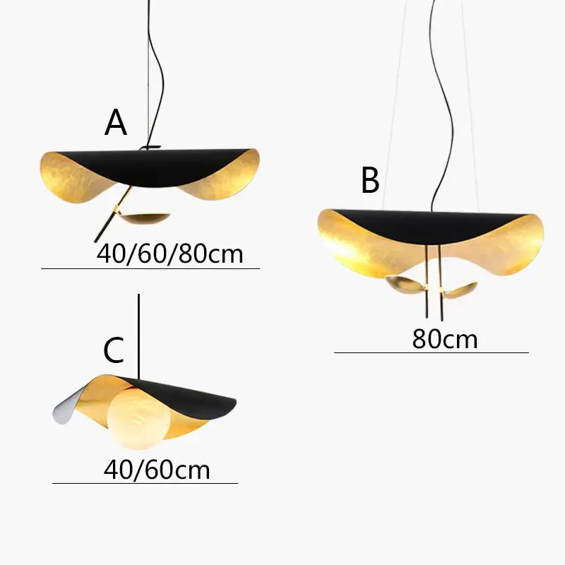 Retro nordic black & gold glass pendant light for office or bar
