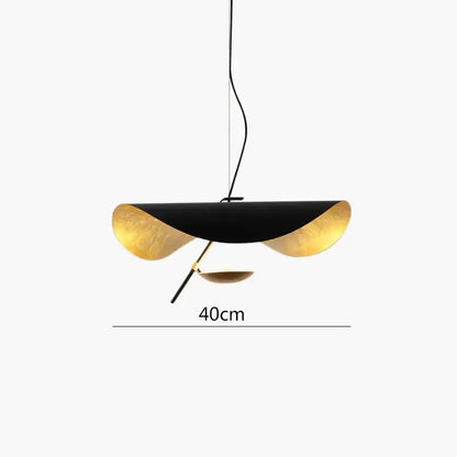 Retro nordic black & gold glass pendant light for office or bar