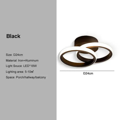 Modern black and gold led ceiling light living room geometric chandelier