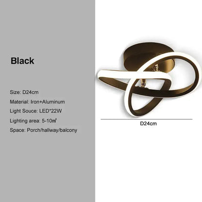 Modern black and gold led ceiling light living room geometric chandelier