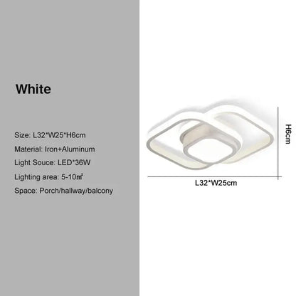 Modern black and gold led ceiling light living room geometric chandelier