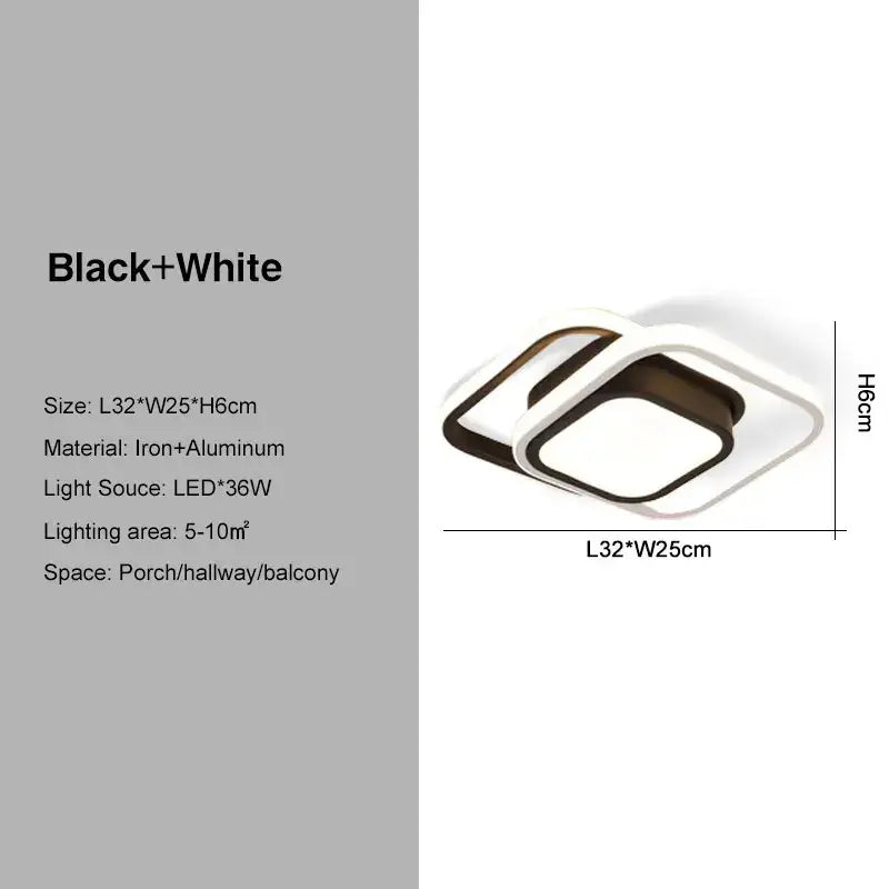 Modern black and gold led ceiling light living room geometric chandelier