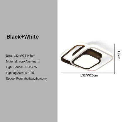 Modern black and gold led ceiling light living room geometric chandelier