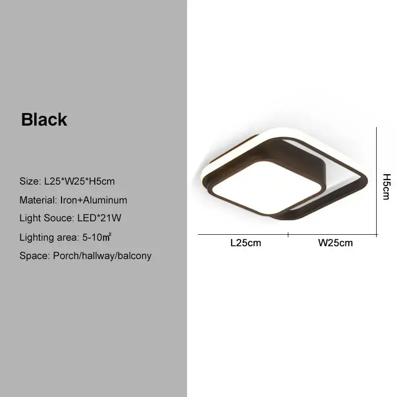 Modern black and gold led ceiling light living room geometric chandelier