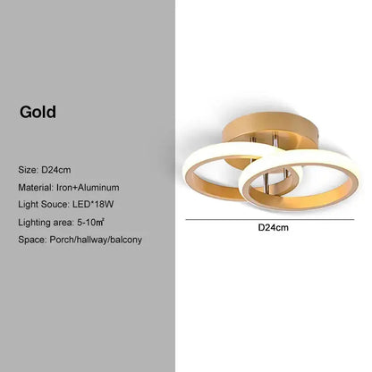 Modern black and gold led ceiling light living room geometric chandelier