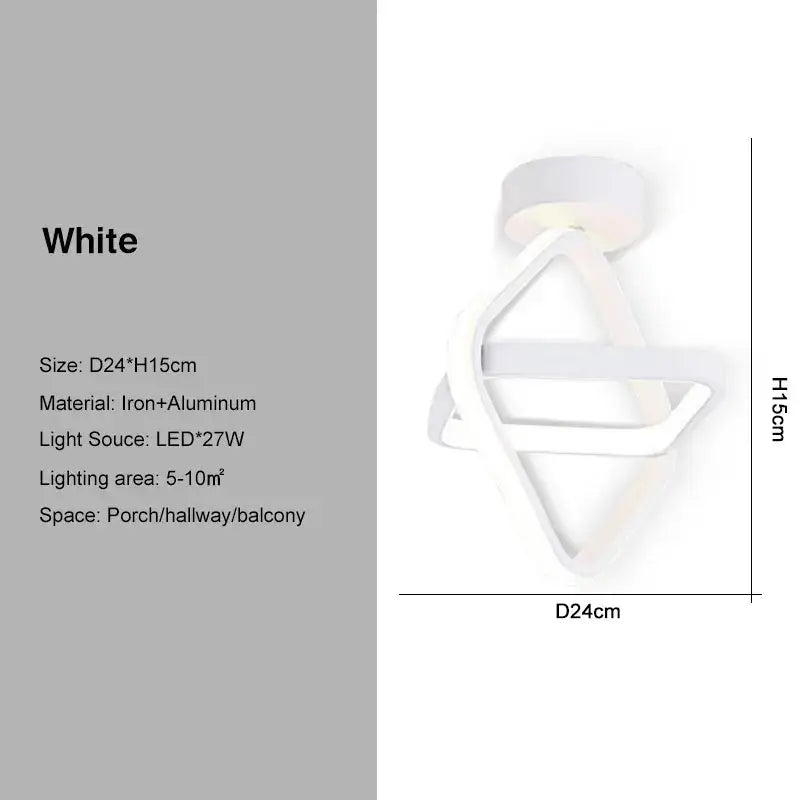 Modern black and gold led ceiling light living room geometric chandelier