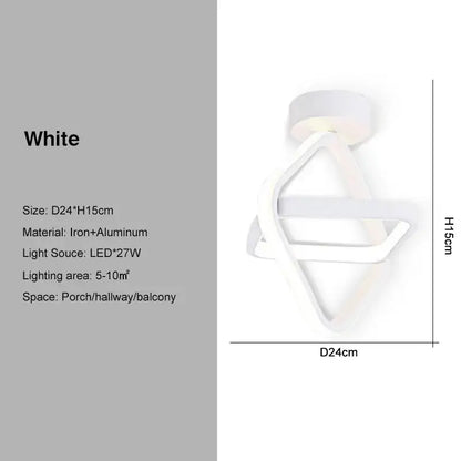 Modern black and gold led ceiling light living room geometric chandelier