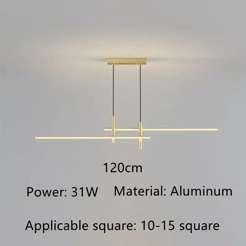 Modern black & gold led pendant lights dining room chandelier