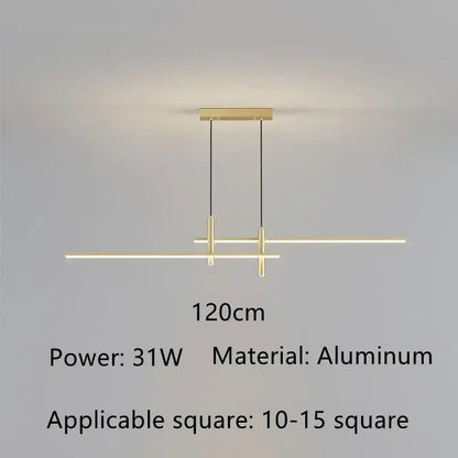 Modern black & gold led pendant lights dining room chandelier