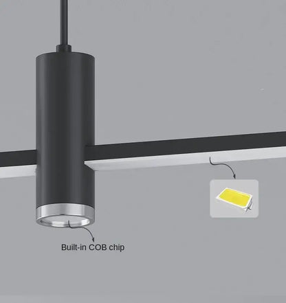 Modern black & gold led pendant lights dining room chandelier