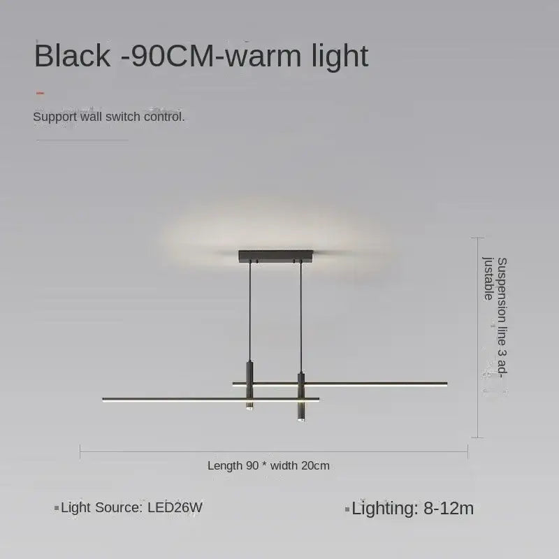 Modern black & gold led pendant lights dining room chandelier