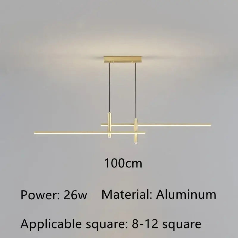 Modern black & gold led pendant lights dining room chandelier