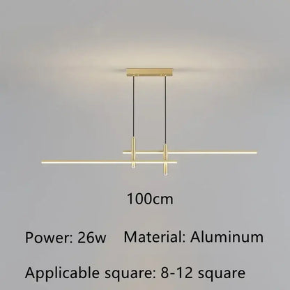Modern black & gold led pendant lights dining room chandelier