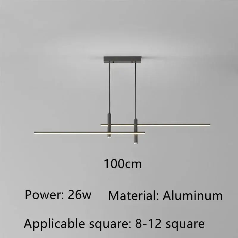 Modern black & gold led pendant lights dining room chandelier