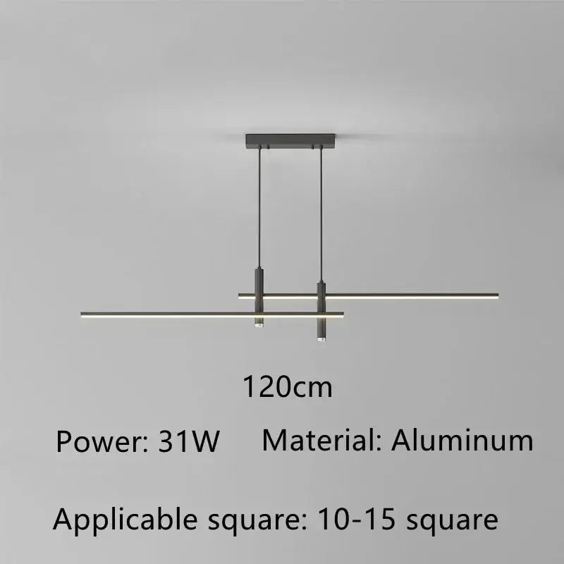 Modern black & gold led pendant lights dining room chandelier