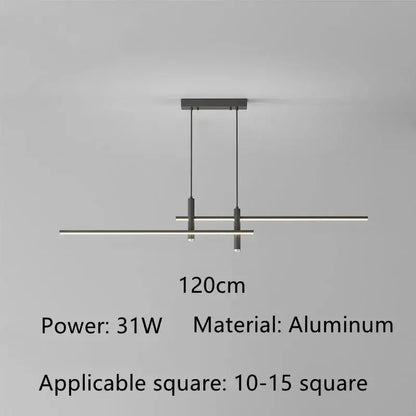 Modern black & gold led pendant lights dining room chandelier