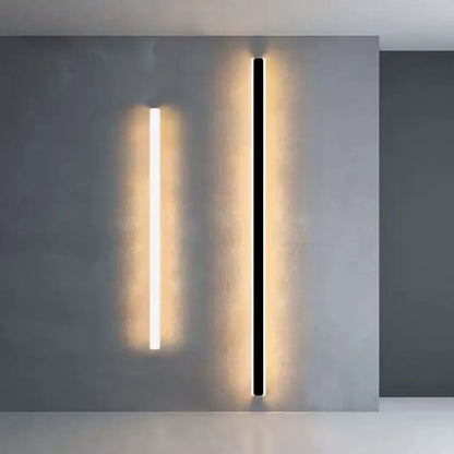 Modern minimalist black gold led strip wall lights for dining room