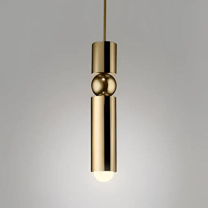 Modern black & gold led tube pendant light dining room chandelier